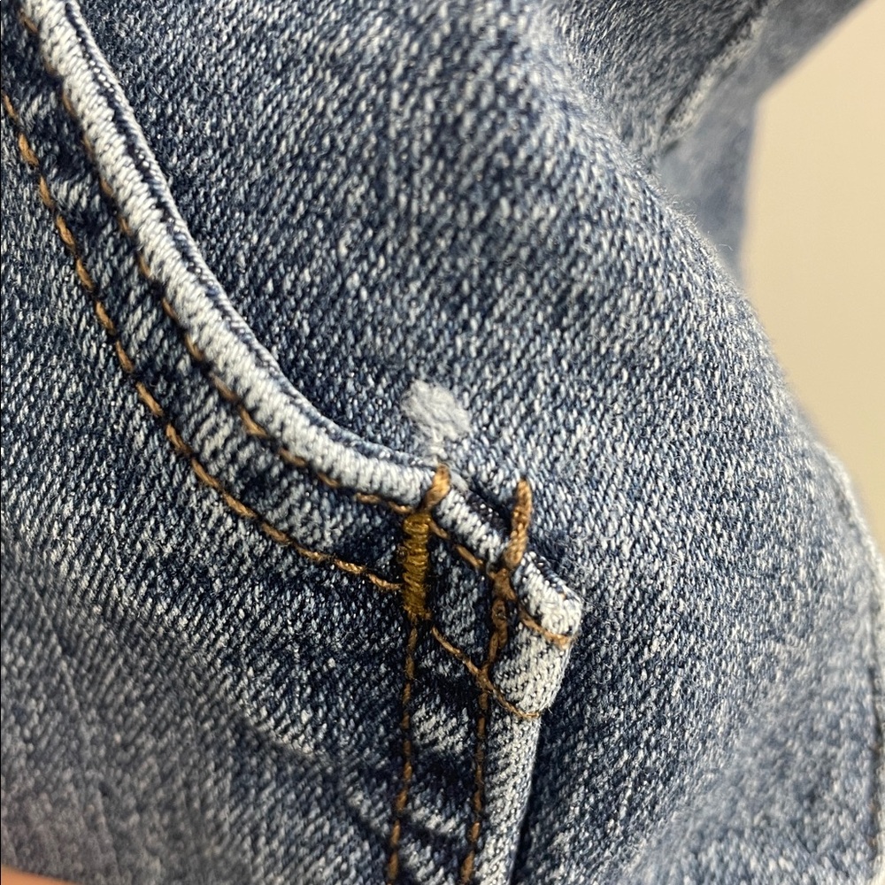 Blue Spice Denim Shirt with Gold Button - Picture 7 of 10